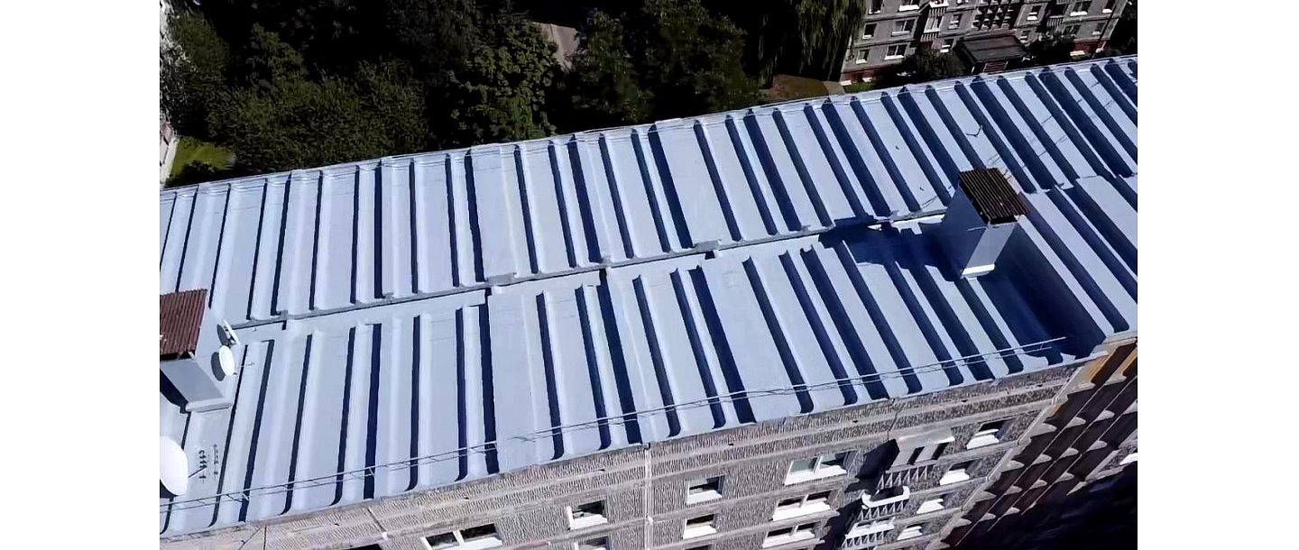 Renovated and waterproofed KPN panel roof